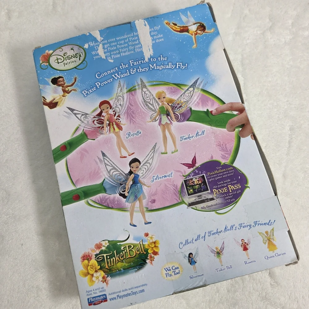 Disney Flitterific Tinker‎ Bell Power Wand Doll Pixie Fairies 2009 Playmates Toy